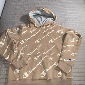 Champion boys youth Tan Sweatshirt Modern Logo Design size M 10/12